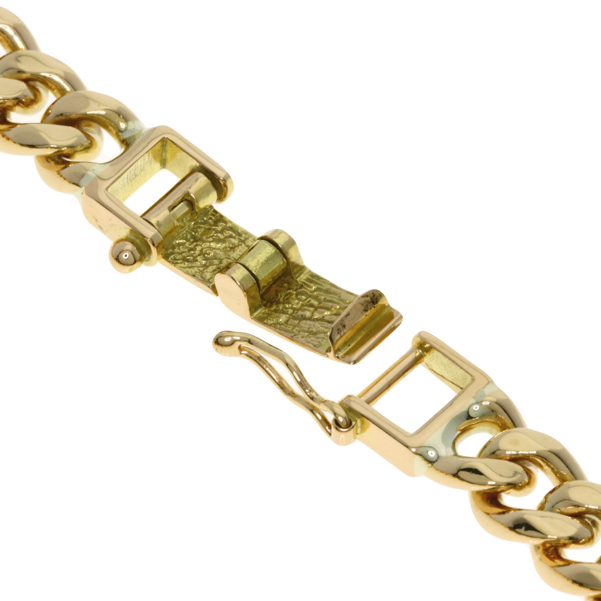 Curb chain Kihei Bracelet K18 Yellow Gold 33.6g　mens