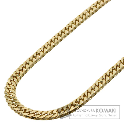 Curb chain Kihei W6 side Necklace K18 Yellow Gold 49.9g　mens