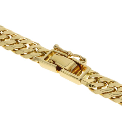 Curb chain Kihei W6 side Necklace K18 Yellow Gold 49.9g　mens