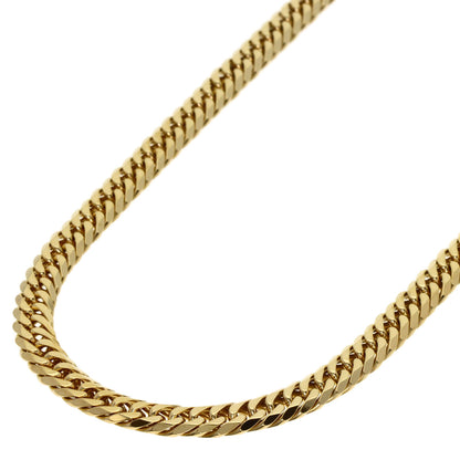 Curb chain Kihei 6-sided double Necklace K18 Yellow Gold 49.6g　mens