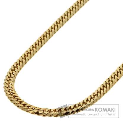 Curb chain Kihei 6-sided double Necklace K18 Yellow Gold 49.6g　mens