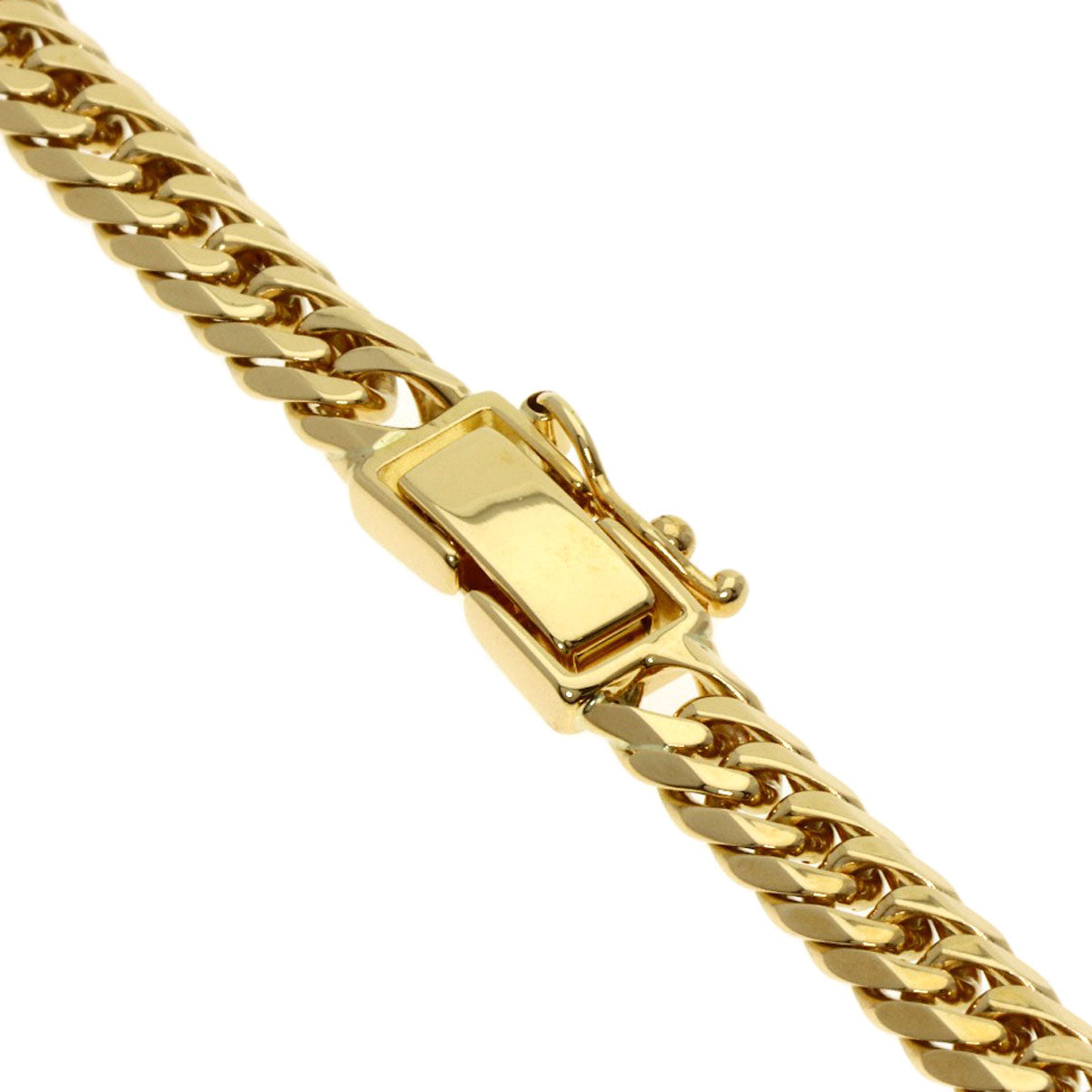 Curb chain Kihei 6-sided double Necklace K18 Yellow Gold 49.6g　mens