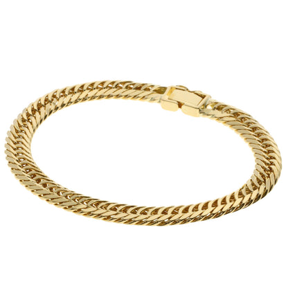 Curb chain Kihei triple 8-sided Bracelet K18 Yellow Gold 30.2g　mens