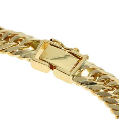 Curb chain Kihei triple 8-sided Bracelet K18 Yellow Gold 30.2g　mens