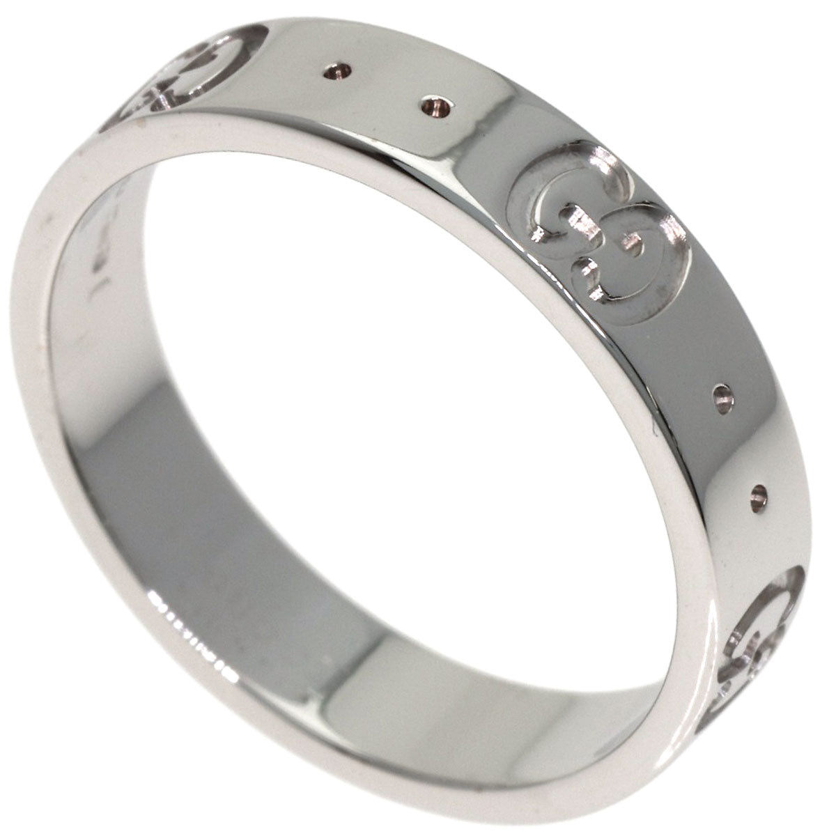 GUCCI Icon # 10 Ring K18 White Gold Ladies [Used]