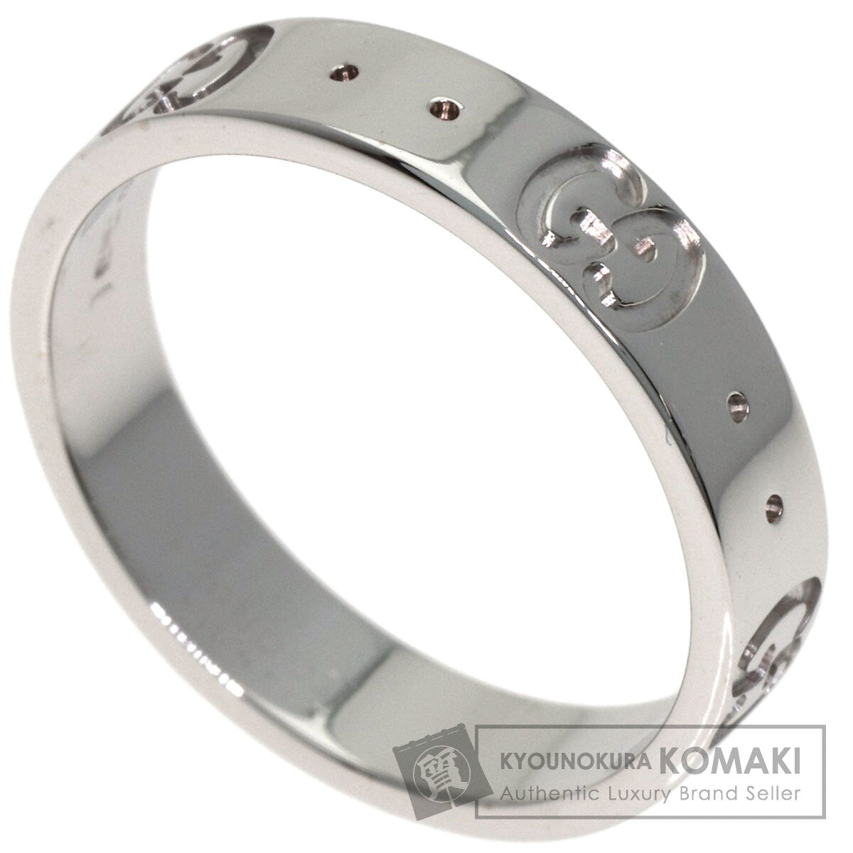 GUCCI Icon # 10 Ring K18 White Gold Ladies [Used]