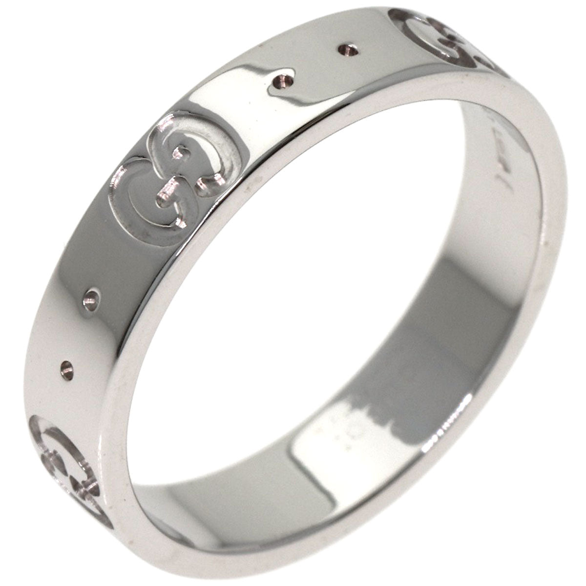 GUCCI Icon # 10 Ring K18 White Gold Ladies [Used]