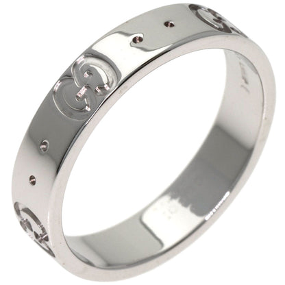 GUCCI Icon # 10 Ring K18 White Gold Ladies [Used]