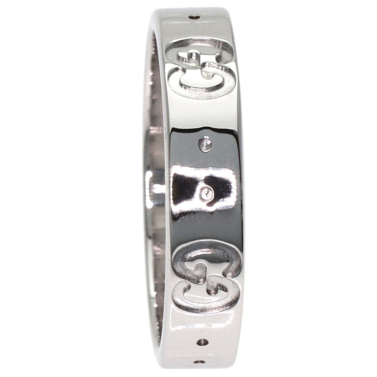 GUCCI Icon # 10 Ring K18 White Gold Ladies [Used]