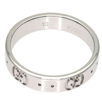 GUCCI Icon # 10 Ring K18 White Gold Ladies [Used]
