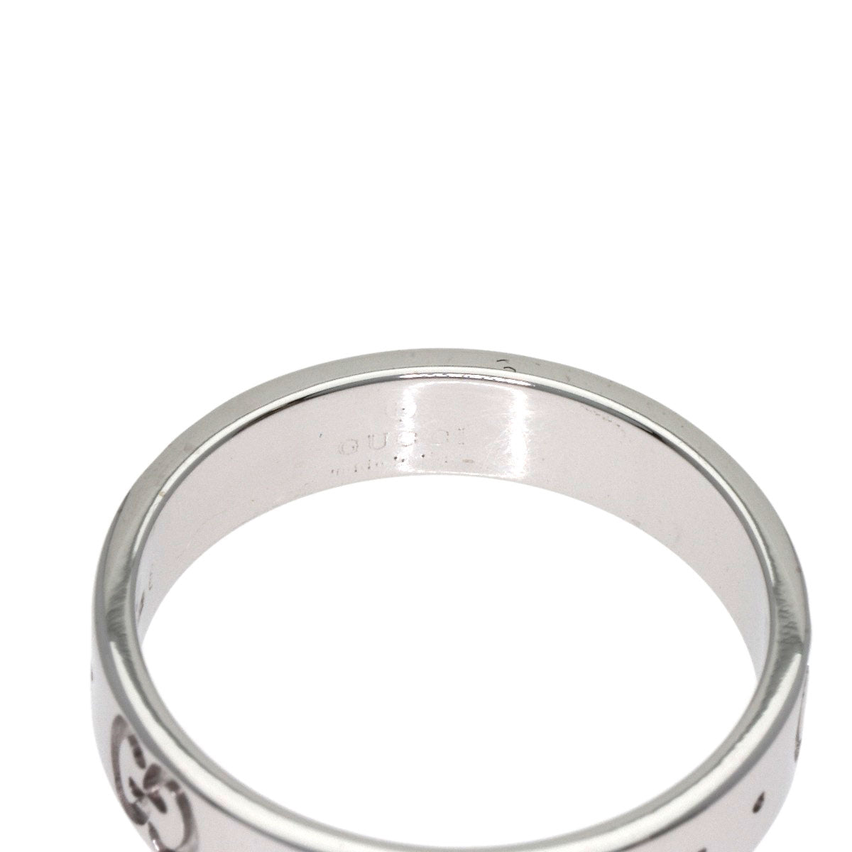 GUCCI Icon # 10 Ring K18 White Gold Ladies [Used]