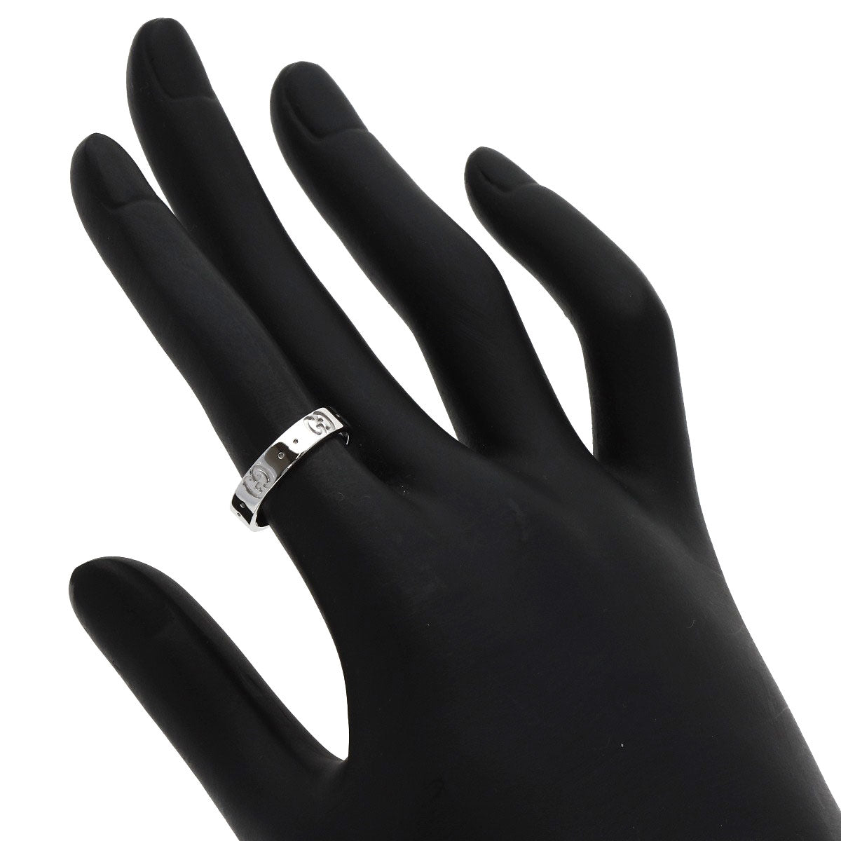 GUCCI Icon # 10 Ring K18 White Gold Ladies [Used]