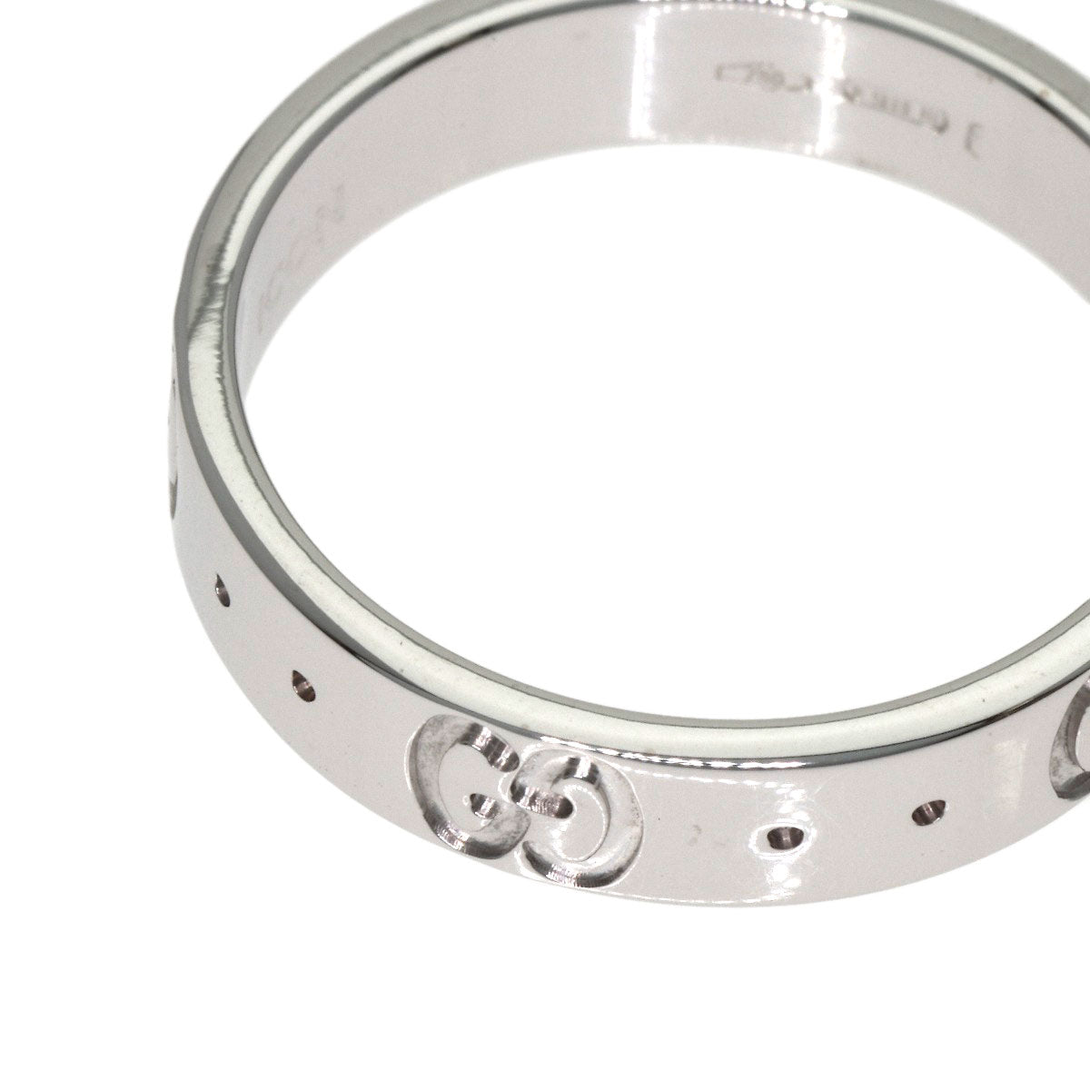 GUCCI Icon # 10 Ring K18 White Gold Ladies [Used]