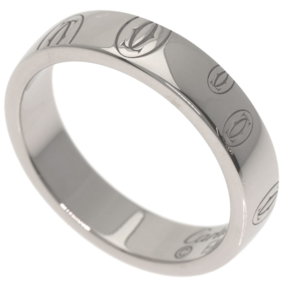 CARTIER Happy Birthday #48 Ring K18 White Gold Ladies [Used]