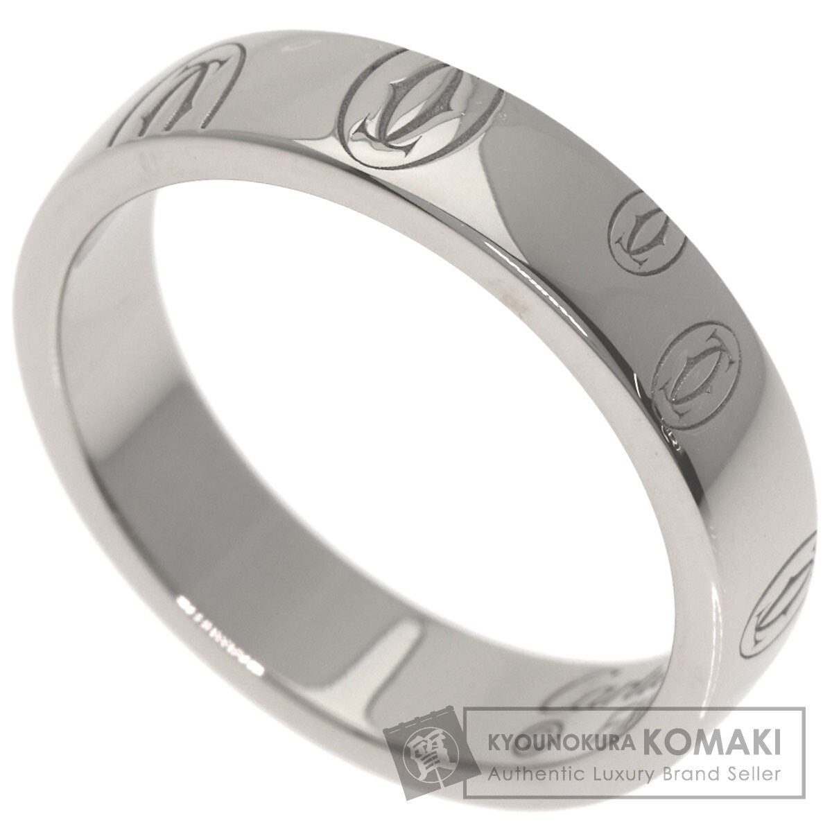 CARTIER Happy Birthday #48 Ring K18 White Gold Ladies [Used]