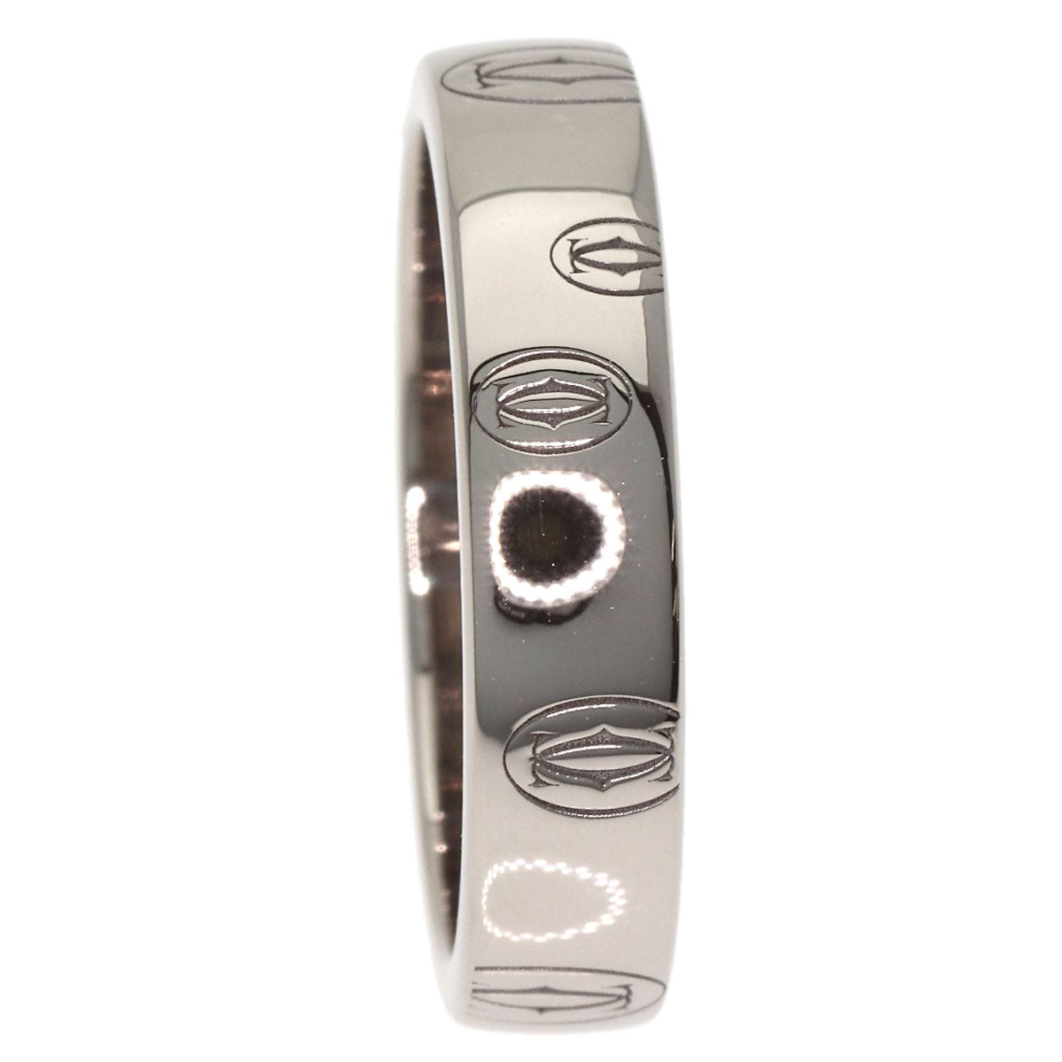 CARTIER Happy Birthday #48 Ring K18 White Gold Ladies [Used]