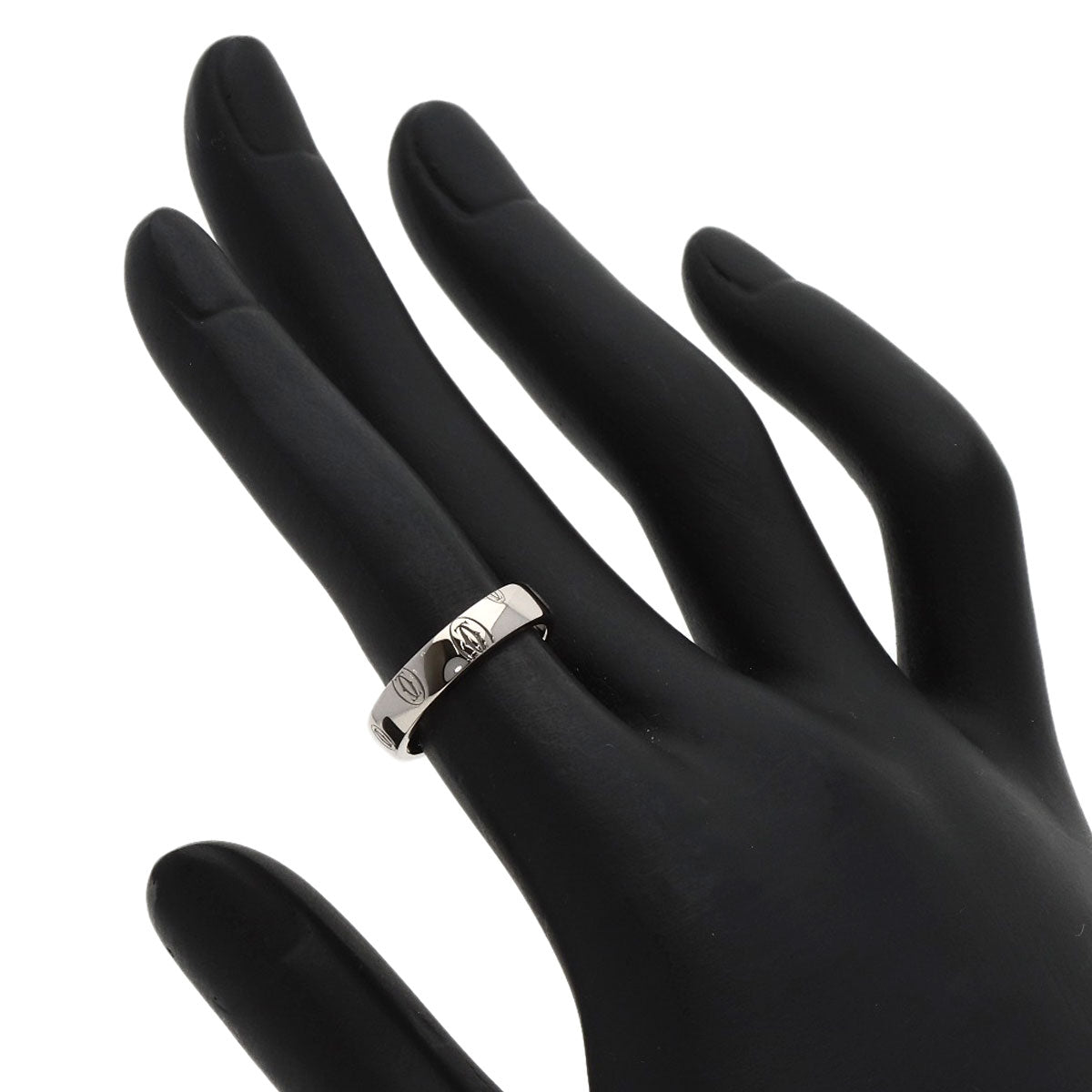 CARTIER Happy Birthday #48 Ring K18 White Gold Ladies [Used]