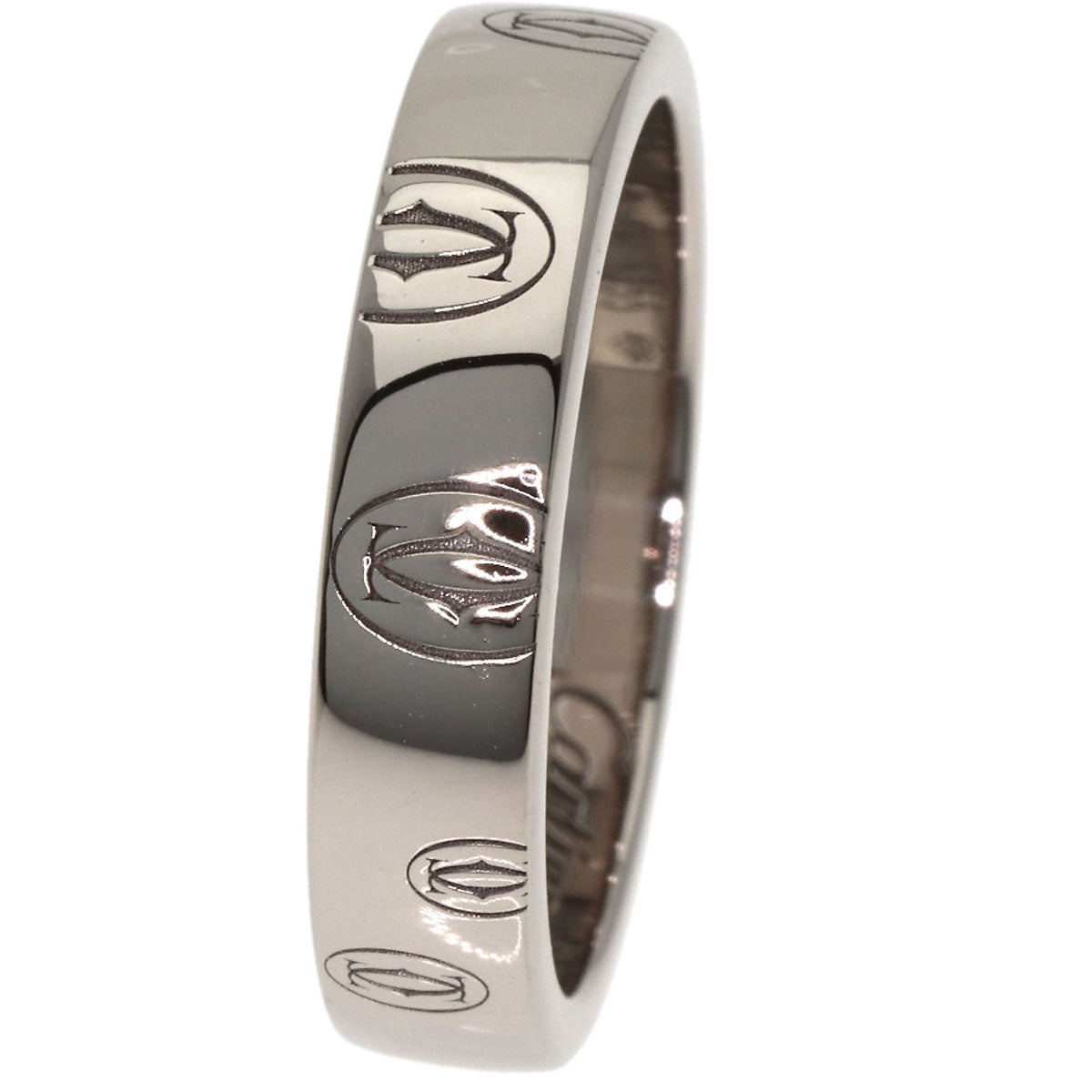 CARTIER Happy Birthday #48 Ring K18 White Gold Ladies [Used]