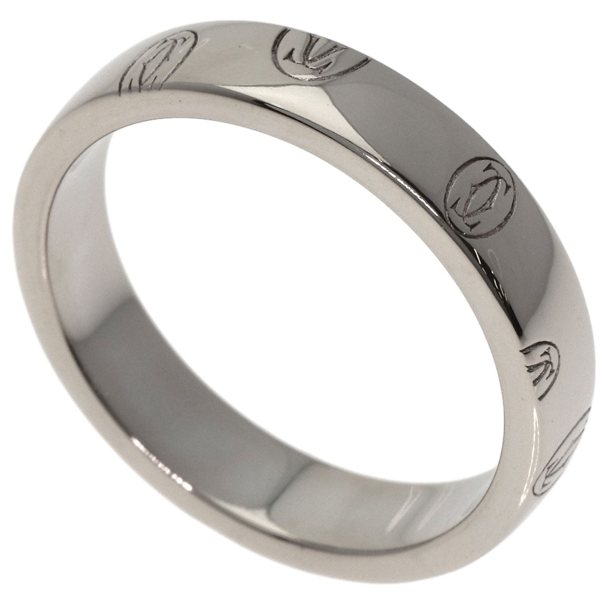 CARTIER Happy birthday # 52 Ring K18 White Gold Ladies [Used]