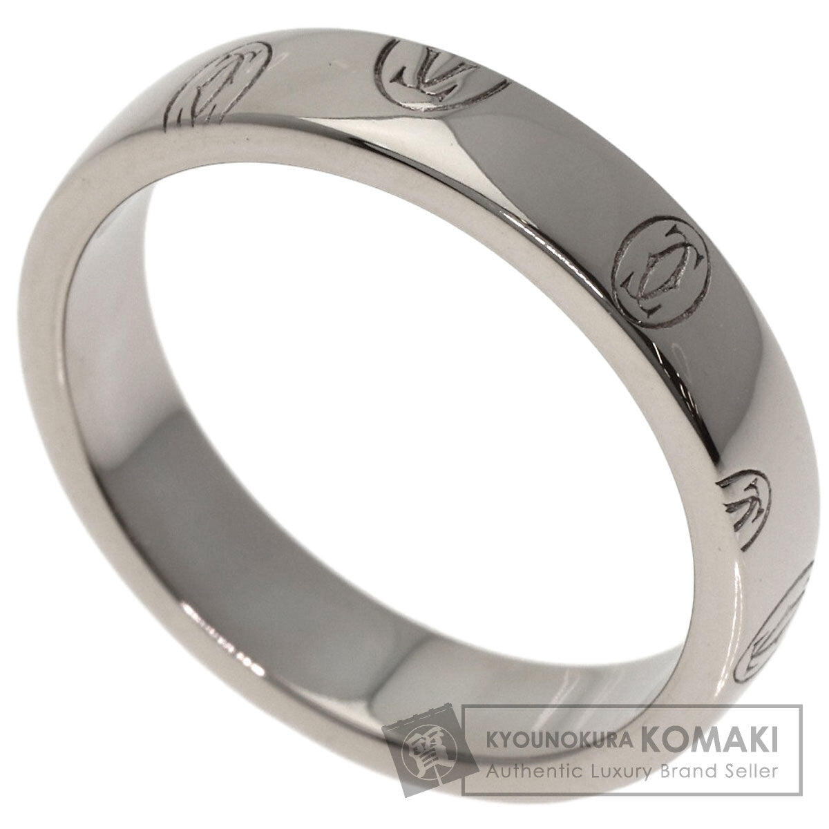CARTIER Happy birthday # 52 Ring K18 White Gold Ladies [Used]