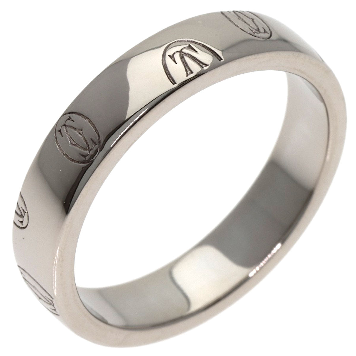 CARTIER Happy birthday # 52 Ring K18 White Gold Ladies [Used]