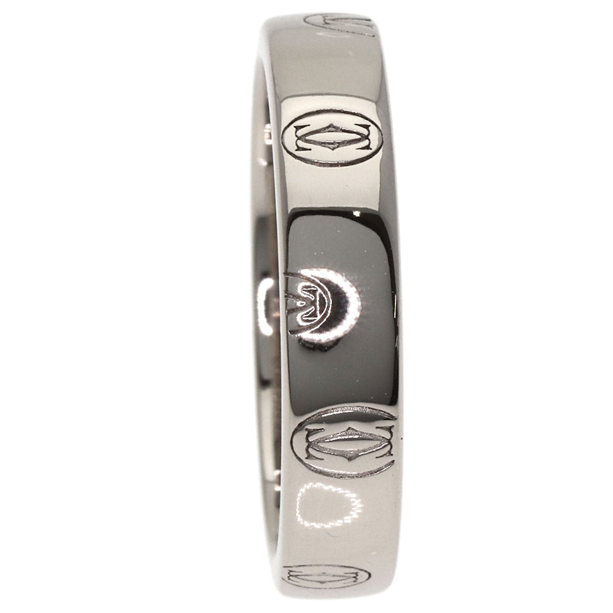 CARTIER Happy birthday # 52 Ring K18 White Gold Ladies [Used]