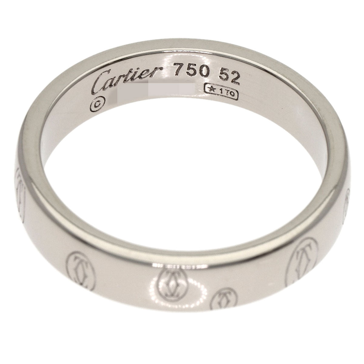 CARTIER Happy birthday # 52 Ring K18 White Gold Ladies [Used]