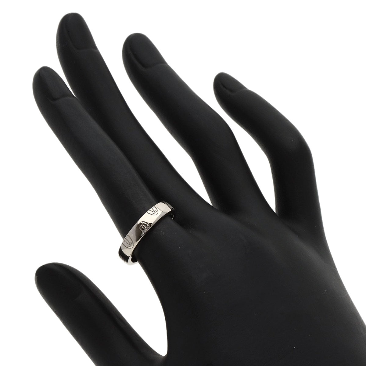 CARTIER Happy birthday # 52 Ring K18 White Gold Ladies [Used]