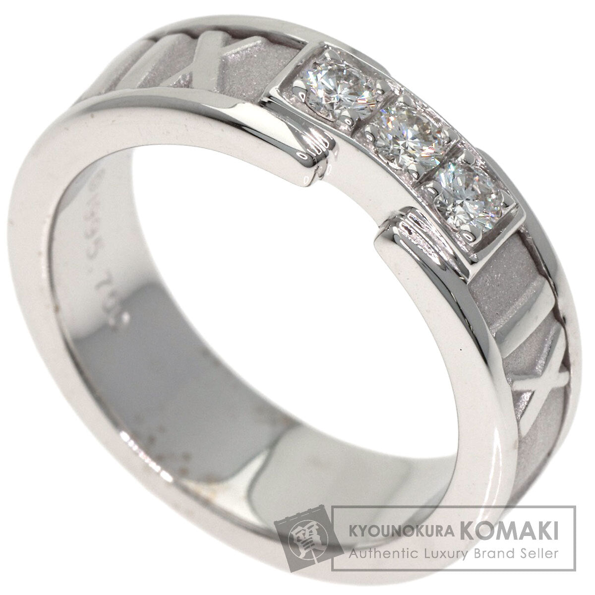 TIFFANY&Co. Atlas Diamond Ring K18 White Gold Ladies [Used]