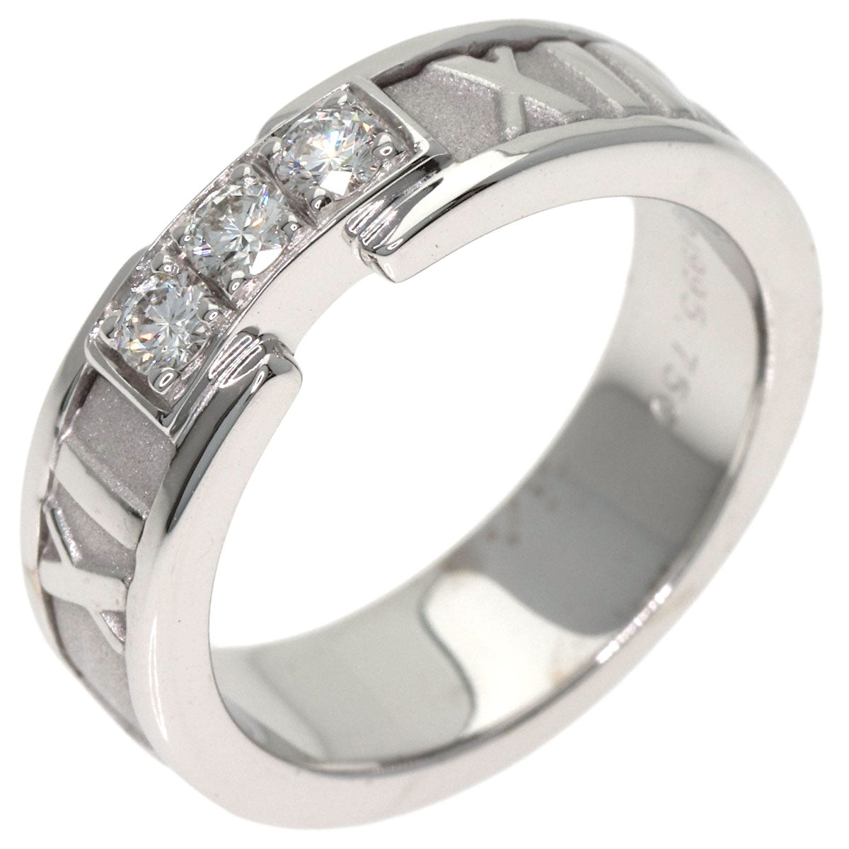 TIFFANY&Co. Atlas Diamond Ring K18 White Gold Ladies [Used]
