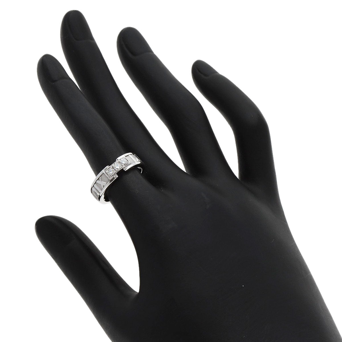 TIFFANY&Co. Atlas Diamond Ring K18 White Gold Ladies [Used]