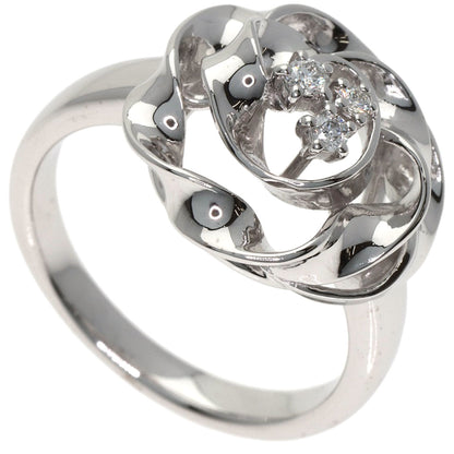 TASAKI Flower motif Diamond Ring K18 White Gold Ladies [Used]
