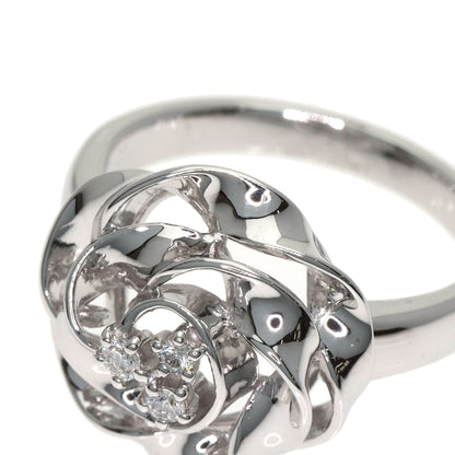 TASAKI Flower motif Diamond Ring K18 White Gold Ladies [Used]