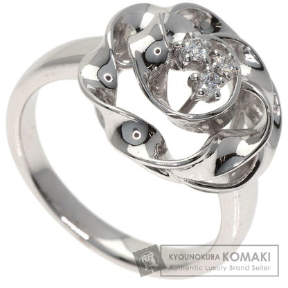 TASAKI Flower motif Diamond Ring K18 White Gold Ladies [Used]