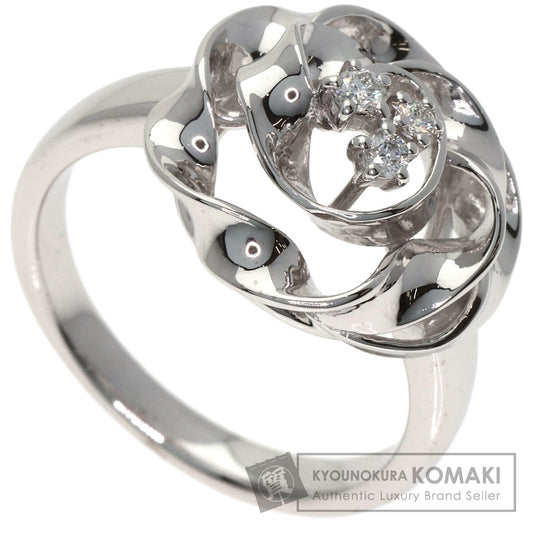 TASAKI Flower motif Diamond Ring K18 White Gold Ladies [Used]