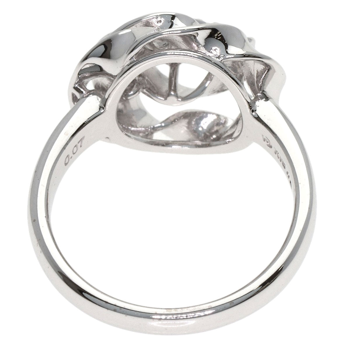 TASAKI Flower motif Diamond Ring K18 White Gold Ladies [Used]
