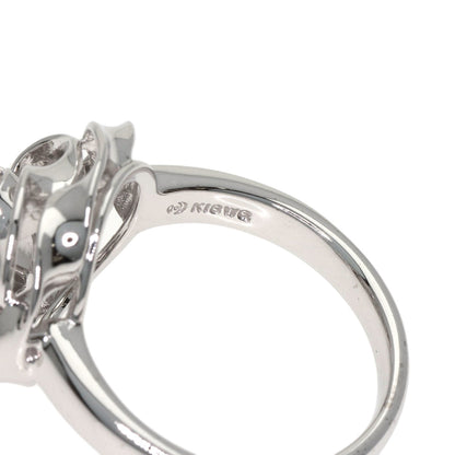 TASAKI Flower motif Diamond Ring K18 White Gold Ladies [Used]