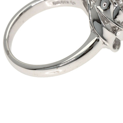 TASAKI Flower motif Diamond Ring K18 White Gold Ladies [Used]