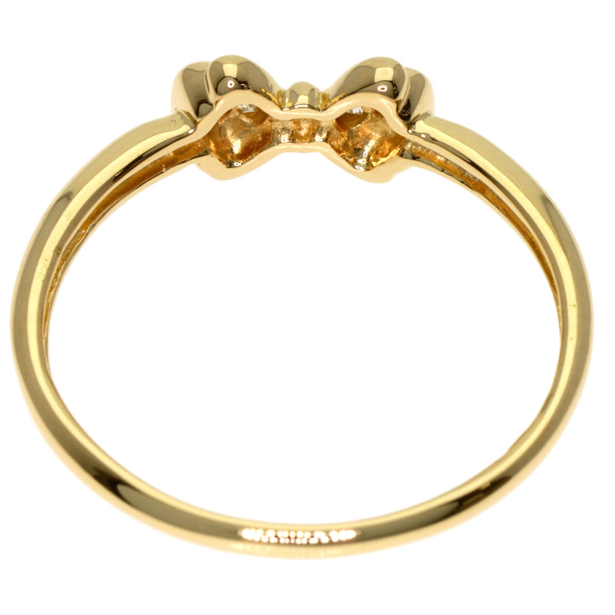 VENDOME Ribbon Diamond Ring K18 Yellow Gold Ladies [Used]