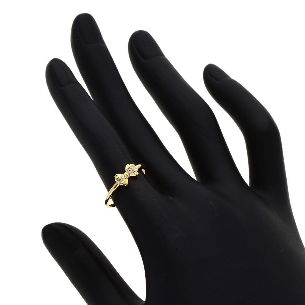 VENDOME Ribbon Diamond Ring K18 Yellow Gold Ladies [Used]