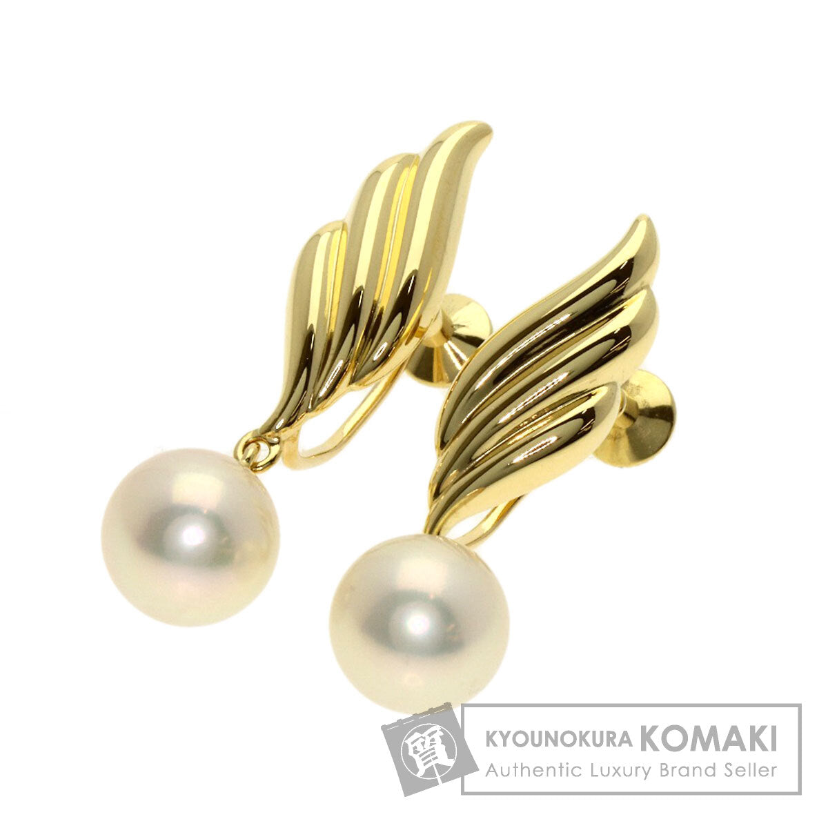 MIKIMOTO Pearl Pearl Earring K18 Yellow Gold Ladies [Used]