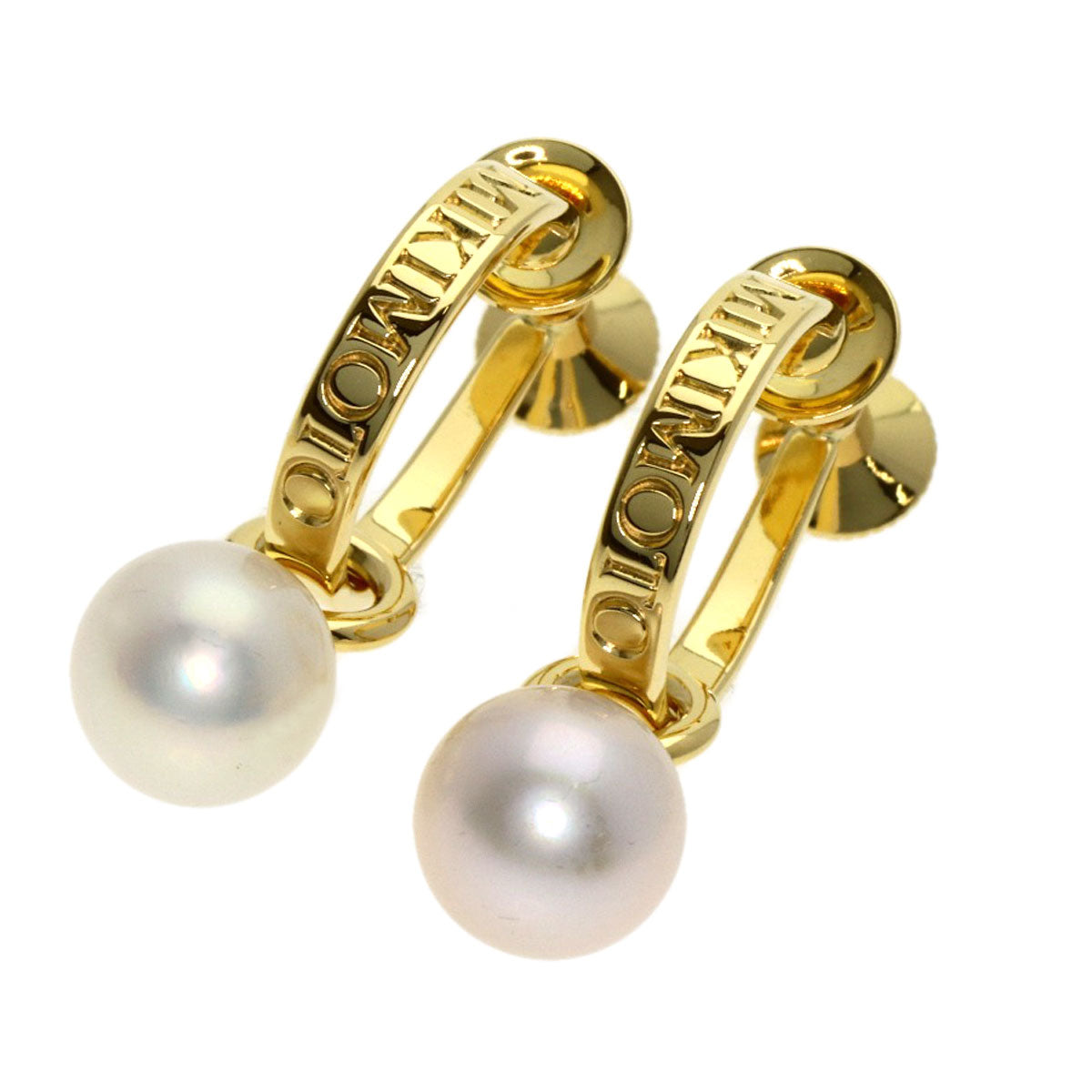 MIKIMOTO Pearl Pearl 2WAY Earring K18 Yellow Gold Ladies [Used]