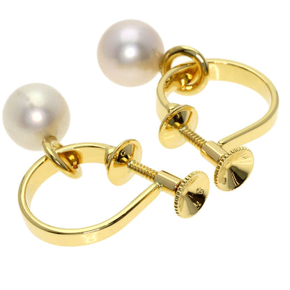MIKIMOTO Pearl Pearl 2WAY Earring K18 Yellow Gold Ladies [Used]