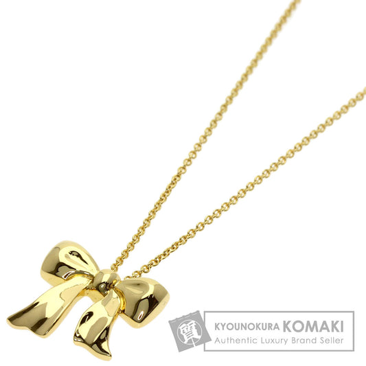 TIFFANY&Co. ribbon Necklace K18 Yellow Gold Ladies [Used]