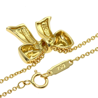 TIFFANY&Co. ribbon Necklace K18 Yellow Gold Ladies [Used]