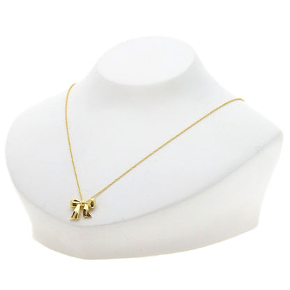 TIFFANY&Co. ribbon Necklace K18 Yellow Gold Ladies [Used]