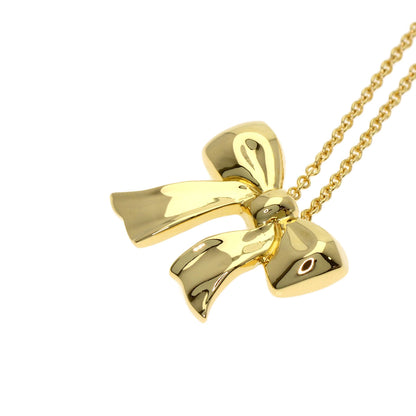 TIFFANY&Co. ribbon Necklace K18 Yellow Gold Ladies [Used]