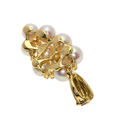 TASAKI Pearl Pearl Diamond Pendant top K18 Yellow Gold Ladies [Used]