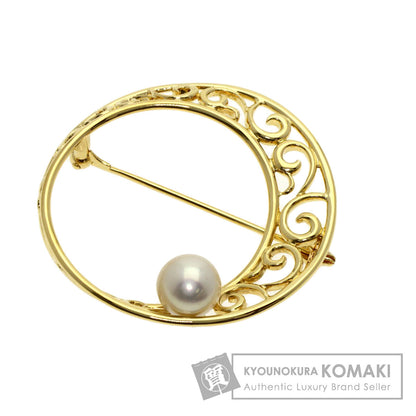MIKIMOTO Pearl Pearl Brooch K18 Yellow Gold Ladies [Used]
