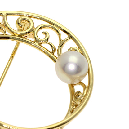 MIKIMOTO Pearl Pearl Brooch K18 Yellow Gold Ladies [Used]